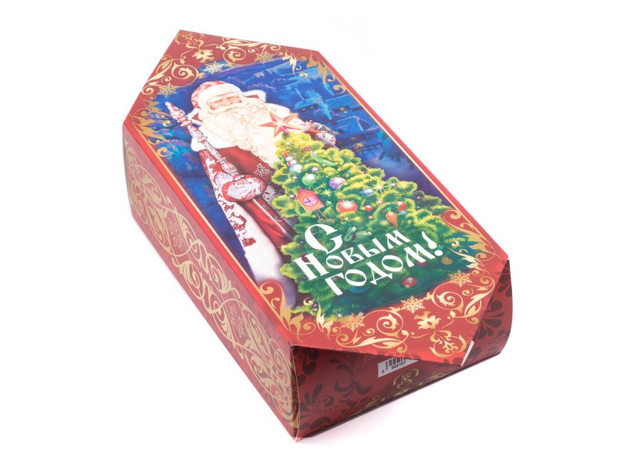 Коробка для новогоднего подарка картонная в виде конфеты ''дед мороз'' 14*22*8 см (арт. 10919233, код 328202) Арт.91081 - фото