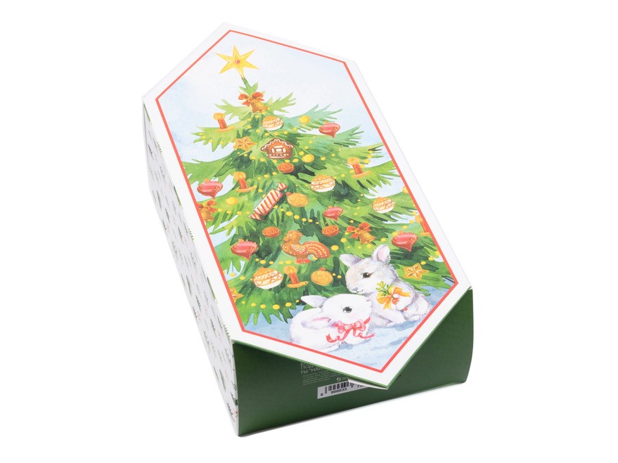 Коробка для новогоднего подарка картонная в виде конфеты ''накануне рождества'' 14*22*8 см (арт. 25595439, код 734885) Арт.91138 - фото