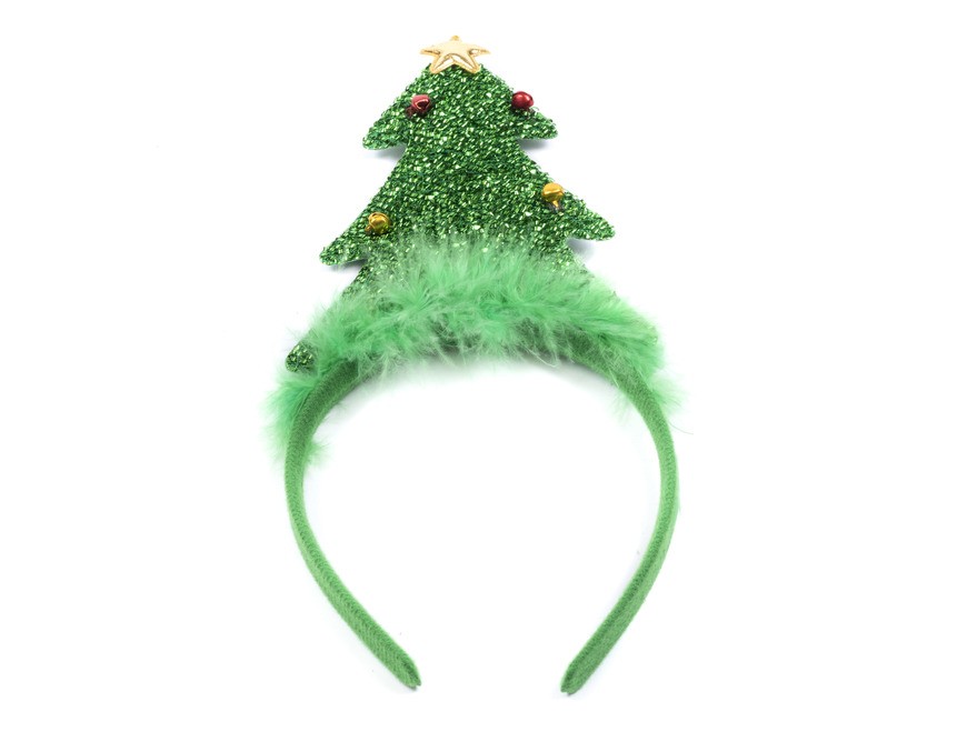 Украшение новогоднее пластмассовое - обруч на голову ''елка'' (арт. Ny13339, код 192823) Арт.91265 - фото