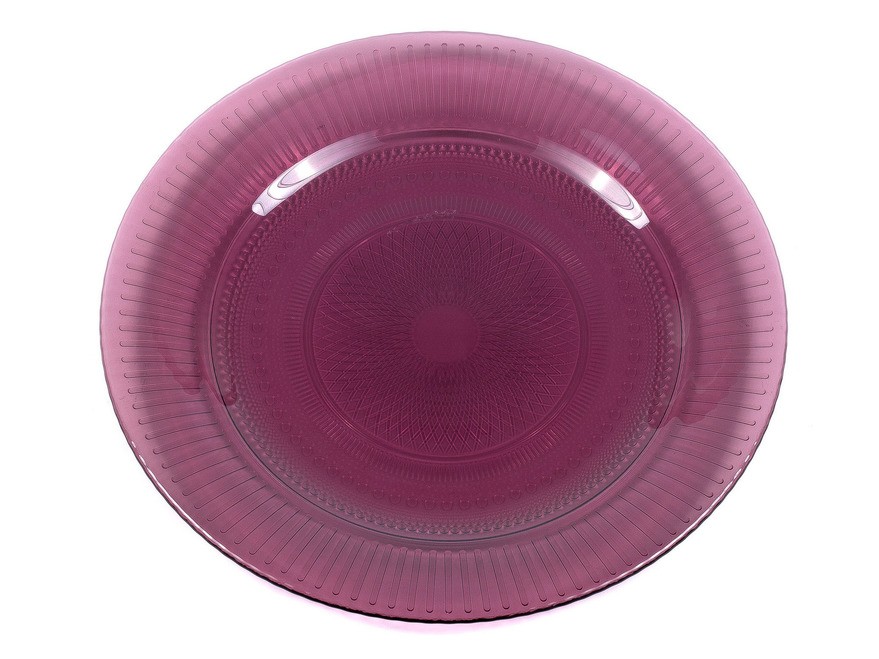 Тарелка мелкая стеклянная ''louison lilac'' 25 см (арт. L5167, код 025596) Арт.92094 - фото