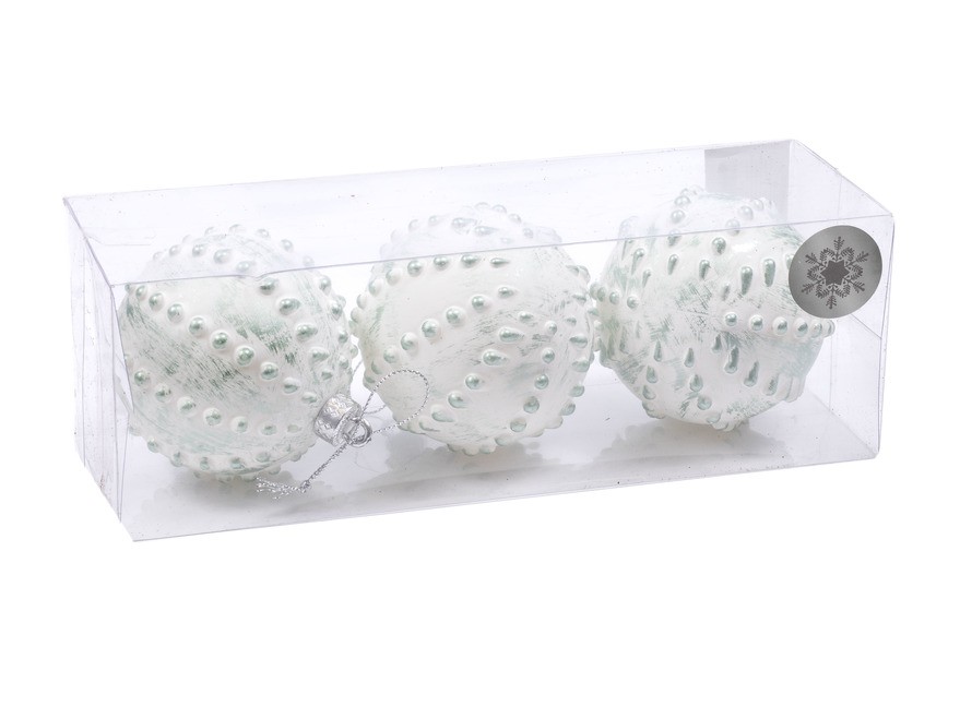 Набор шаров елочных пластмассовых 3 шт. 8 см (арт. Ny13275, код 191925) Арт.92225