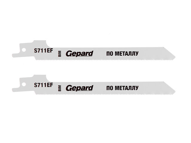Пилка сабельная по металлу S711EF (2 шт.) GEPARD (полотно для сабельной пилы, пропил криволинейный, для листового металла) Арт.GP0614-23