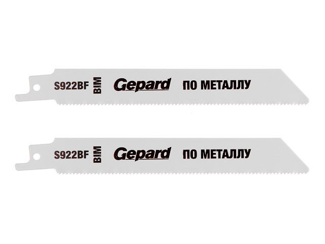 Пилка сабельная по металлу S922BF (2 шт.) GEPARD (полотно для сабельной пилы, пропил прямой, тонкий, для листового металла) Арт.GP0618-24
