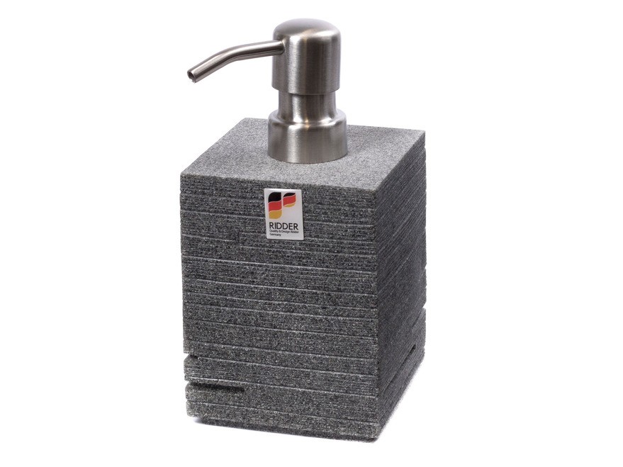 Дозатор для жидкого мыла полирезин ''brick grey'' 8*8*16 см (арт. 22150507, код 137636) Арт.92508 - фото