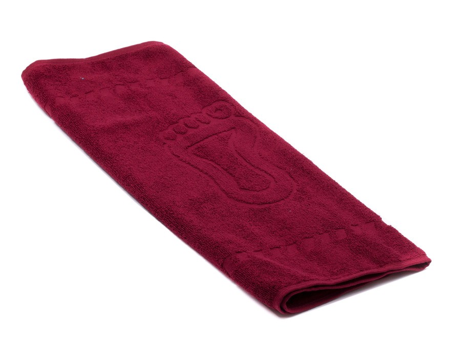 Полотенце текстильное махровое ''ножки'' 50*70 см 450 гр/м2 (арт. S50-70bs-945-бордовый, код 802546) Арт.92565 - фото