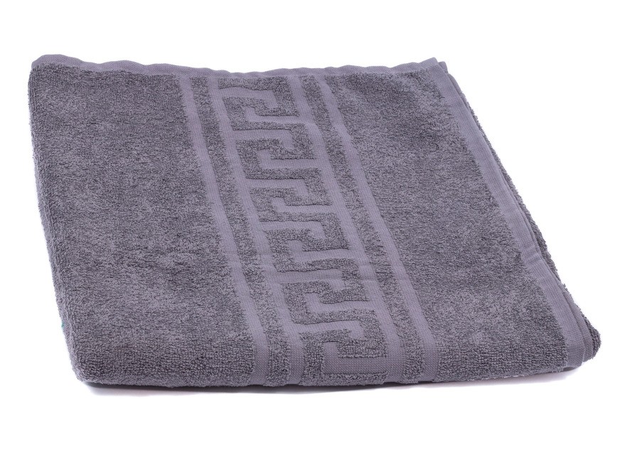 Полотенце текстильное махровое 70*140 см 380 г/м2 (арт. Вт70-140г-910-серый, код 801136) Арт.92614 - фото
