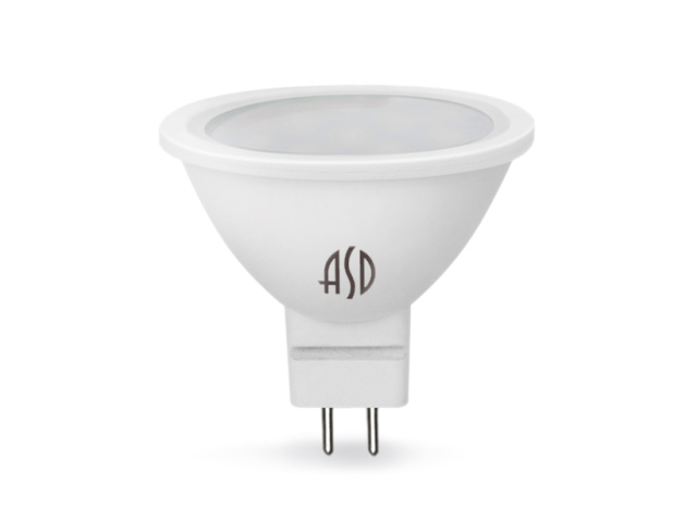 Лампа светодиодная JCDR 5.5 Вт 160-260В GU5.3 3000К ASD (50 Вт аналог лампы накал., 495Лм, теплый белый свет) Арт. 4690612002262
