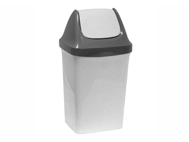 Контейнер для мусора СВИНГ 9л (мраморный) IDEA Арт.М2461 - фото
