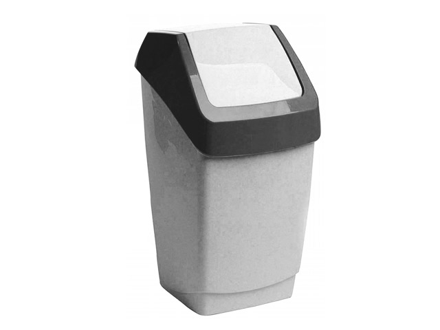 Контейнер для мусора ХАПС 7л (мраморный) (IDEA) Арт. М2470 - фото