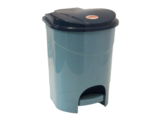 Контейнер для мусора с педалью 7л (голубой мрамор) IDEA Арт.М2890 - фото