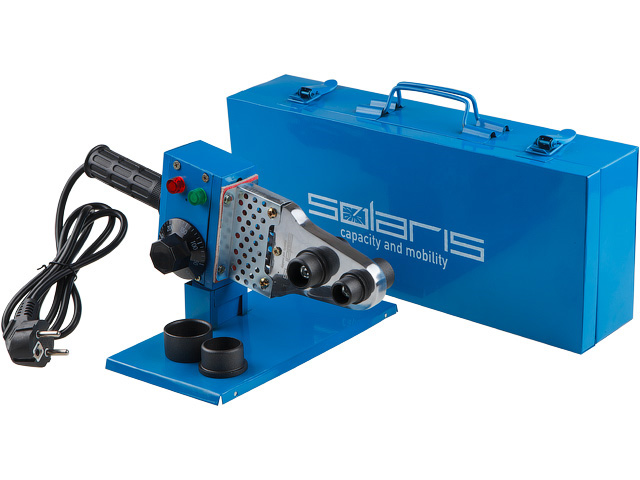 Сварочный аппарат для полимерных труб Solaris PW-601 (600 Вт, 3 насадки: 20мм, 25мм, 32мм) Арт. PW-601 - фото