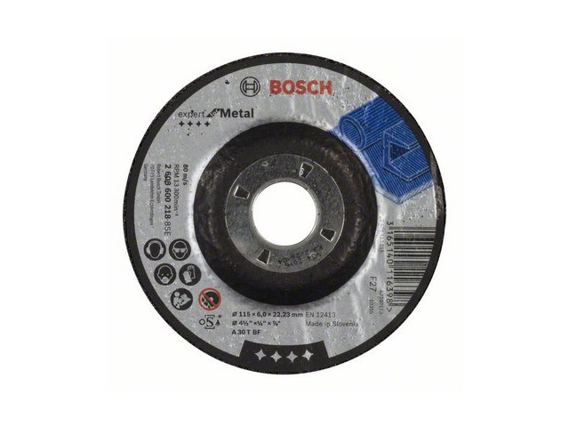 Круг обдирочный 115х6x22.2 мм для металла Expert BOSCH Арт.2608600218 - фото