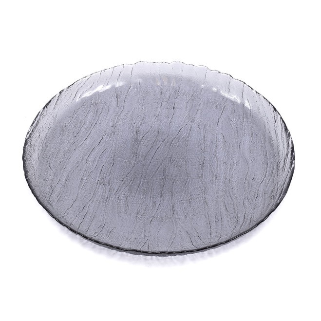 Тарелка мелкая стеклянная ''вулкан графит'' 24,4 см (арт. 16с1896, код 023998) Арт.94719