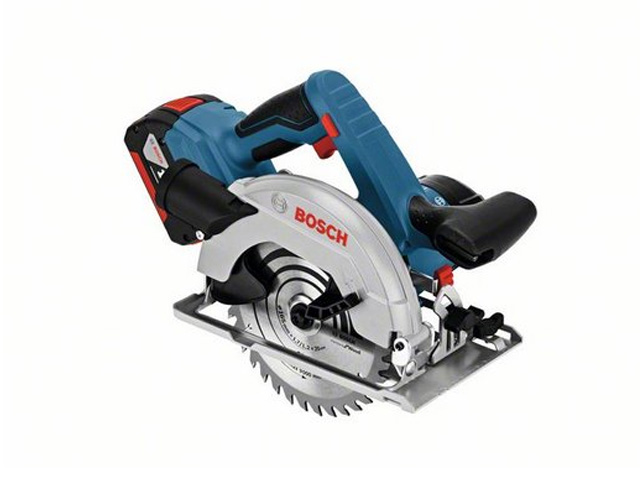 Аккум. циркулярная пила BOSCH GKS 18V-57 G L-BOXX (18.0 В, 2 акк., 5.0 А/ч, Li-Ion, 165х20 мм, до 57 мм) Арт.06016A2100 - фото