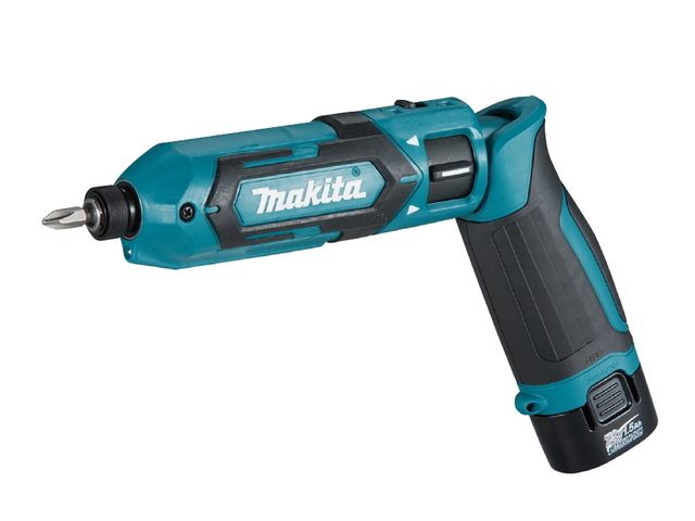 Аккум. шуруповерт MAKITA TD 022 DSE в сумке+ аксессуары (7.2 В, 2 акк., 1.0 А/ч Li-Ion, 1 скор., 25 Нм, шурупы до 6 мм) Арт.TD022DSE - фото