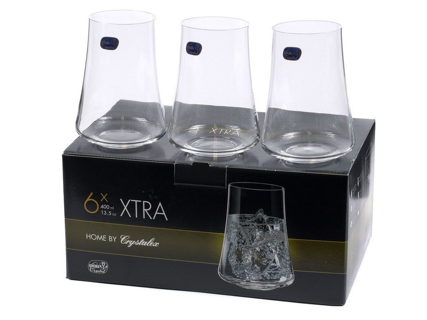 Набор стаканов стеклянных ''xtra'' 6 шт. 400 мл (арт. 23023/400) Арт.95589 - фото