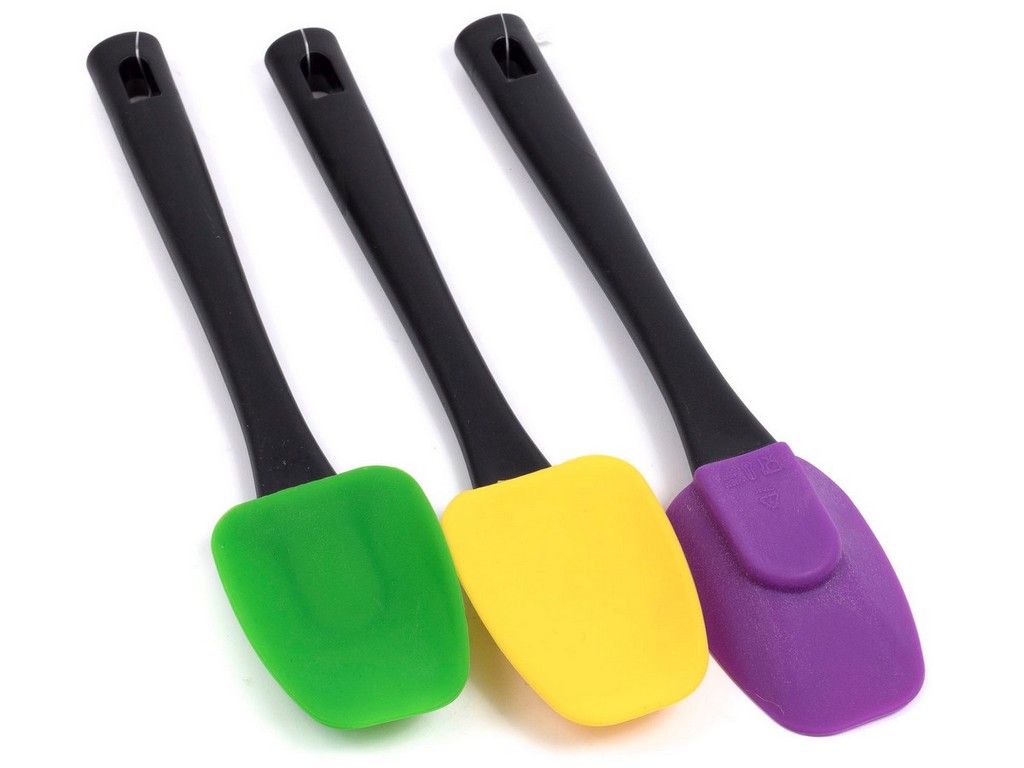 Лопатка кухонная силиконовая с пластмассовой ручкой 24,5 см (арт. 27503694, код 216659),  Арт.96263 - фото