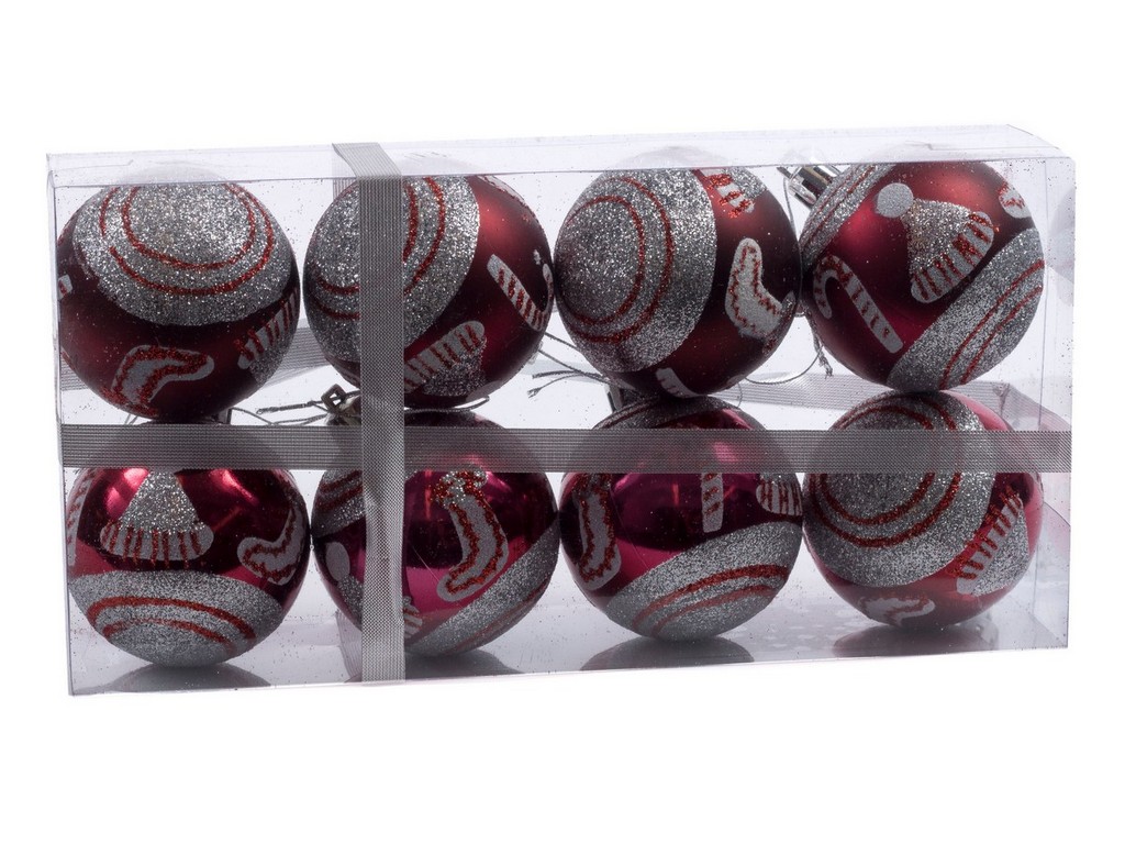 Набор шаров елочных пластмассовых 8 шт. 6 см (арт. 27629798, код 214280) Арт.96332 - фото
