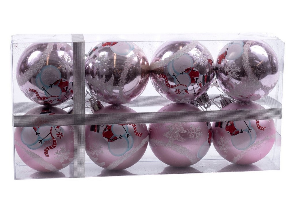 Набор шаров елочных пластмассовых 8 шт. 6 см (арт. 27629801, код 214273) Арт.96333 - фото