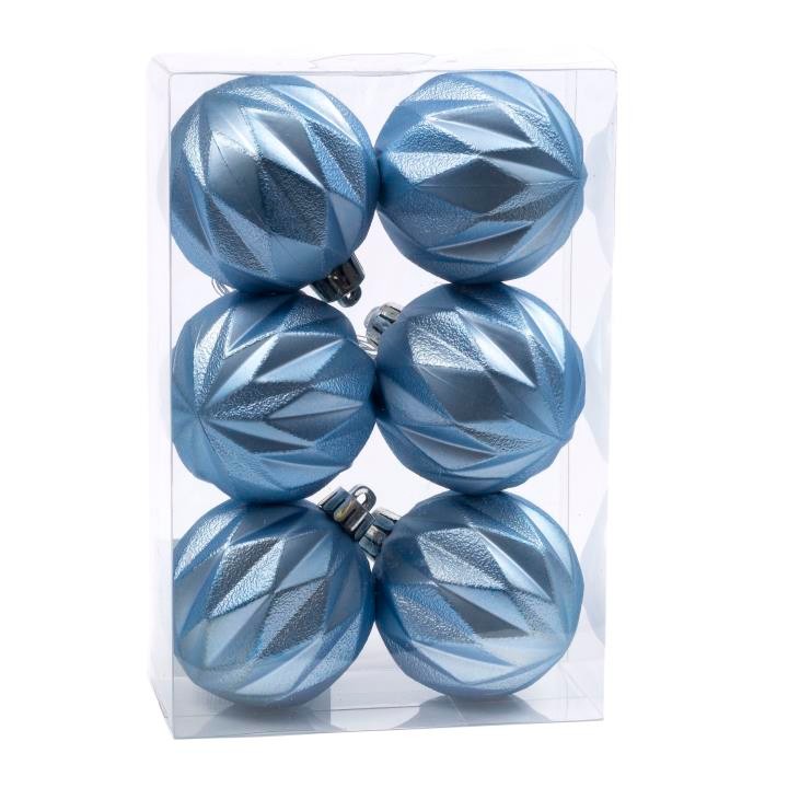 Набор шаров елочных пластмассовых 6 шт. 6 см (арт. 27629743, код 214105) Арт.96442
