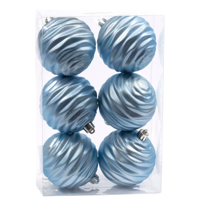 Набор шаров елочных пластмассовых 6 шт. 8 см (арт. 27629749, код 214112) Арт.96450