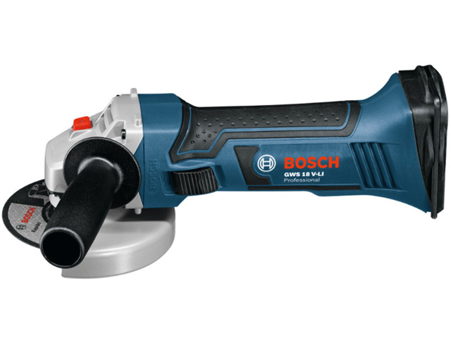 Аккум. углошлифмашина BOSCH GWS 18 V-LI в кор. (18.0 В, БЕЗ АККУМУЛЯТОРА, диск 115х22.0 мм) Арт.060193A300 - фото