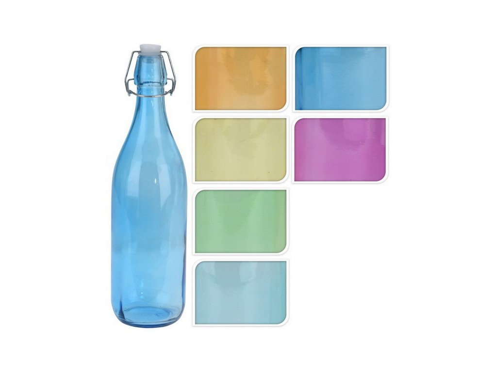 Бутылка стеклянная для питья 1 л (код 804106) Арт.98166 - фото
