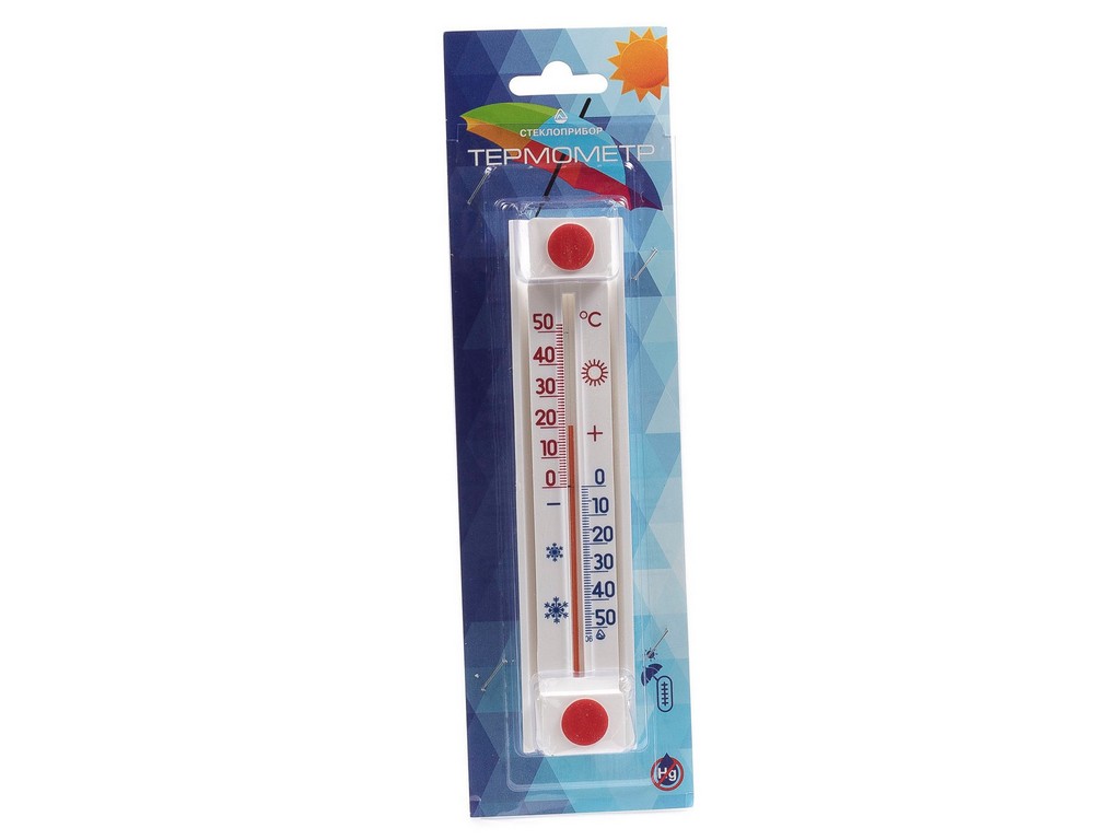 Термометр наружный в пластмассовом корпусе 17,5*3,8 см от -50°c до + 50°c (арт. 300159, код 680981),  Арт.98661 - фото