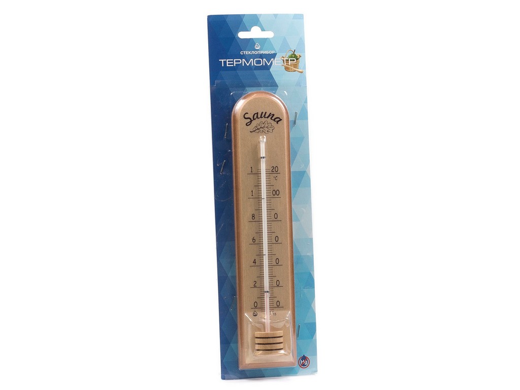 Термометр для сауны в деревянном корпусе 25*6 см от 0°c до + 120°c (арт. 300711, код 683562), Арт.98678 - фото