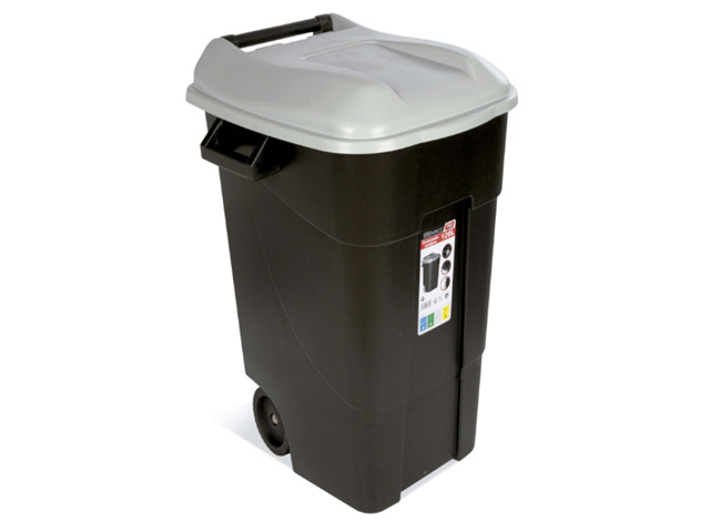 Контейнер для мусора пластик. 120л (серая крышка) TAYG Арт.422003 - фото