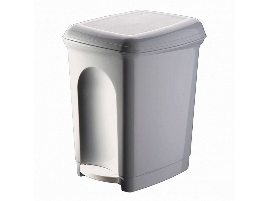 Ведро (контейнер) для мусора пластмассовое с педалью 7 л/23,5*19,5*28 см (арт. 4312026, код 811208), Арт.98870 - фото