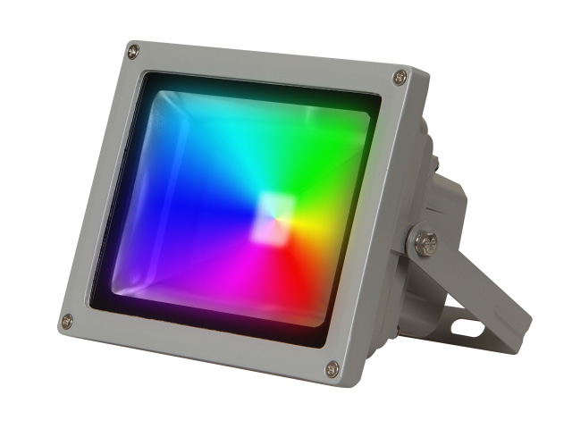 Прожектор светодиодный PFL -RGB-C/GR 20w IP65Jazzway драйвер в комплекте (Настраиваемый Цветной +пульт в комплекте. серый корпус) Арт.1005908 - фото