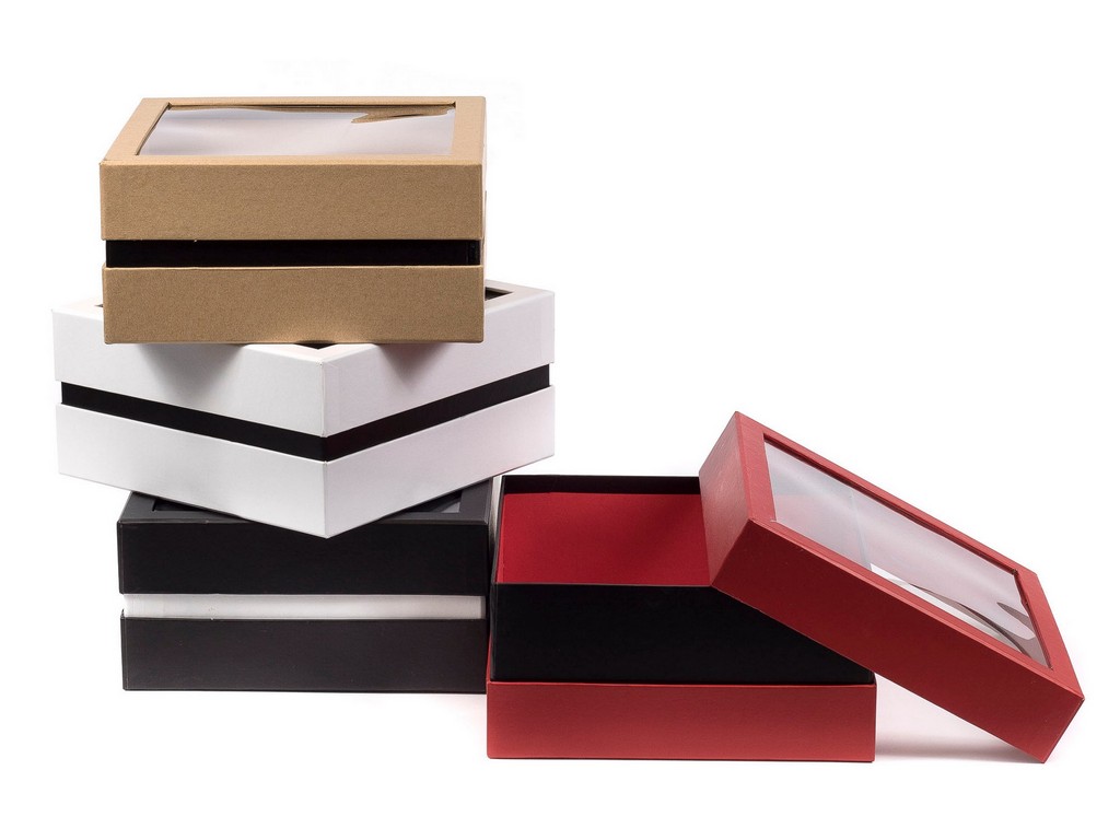 Коробка для подарка картонная 20,5*20,5*10 см (арт. Y082a01-3, код 238095) - фото