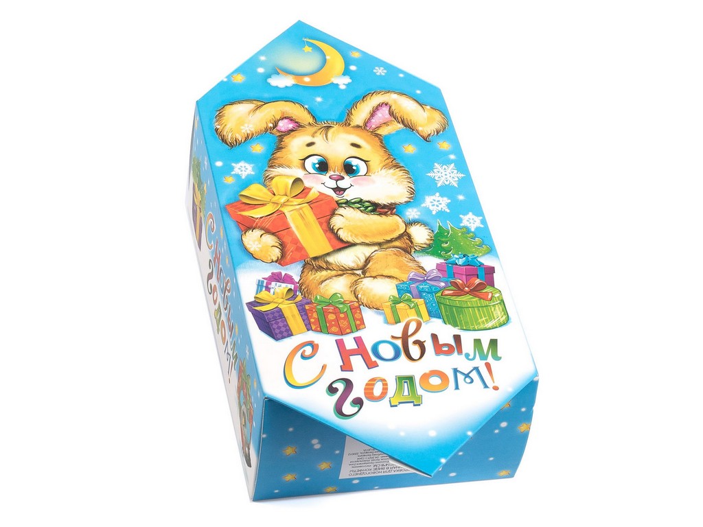 Коробка для новогоднего подарка картонная в виде конфеты 22*14*8 см (арт. 10919245, код 237517),  Арт.99456