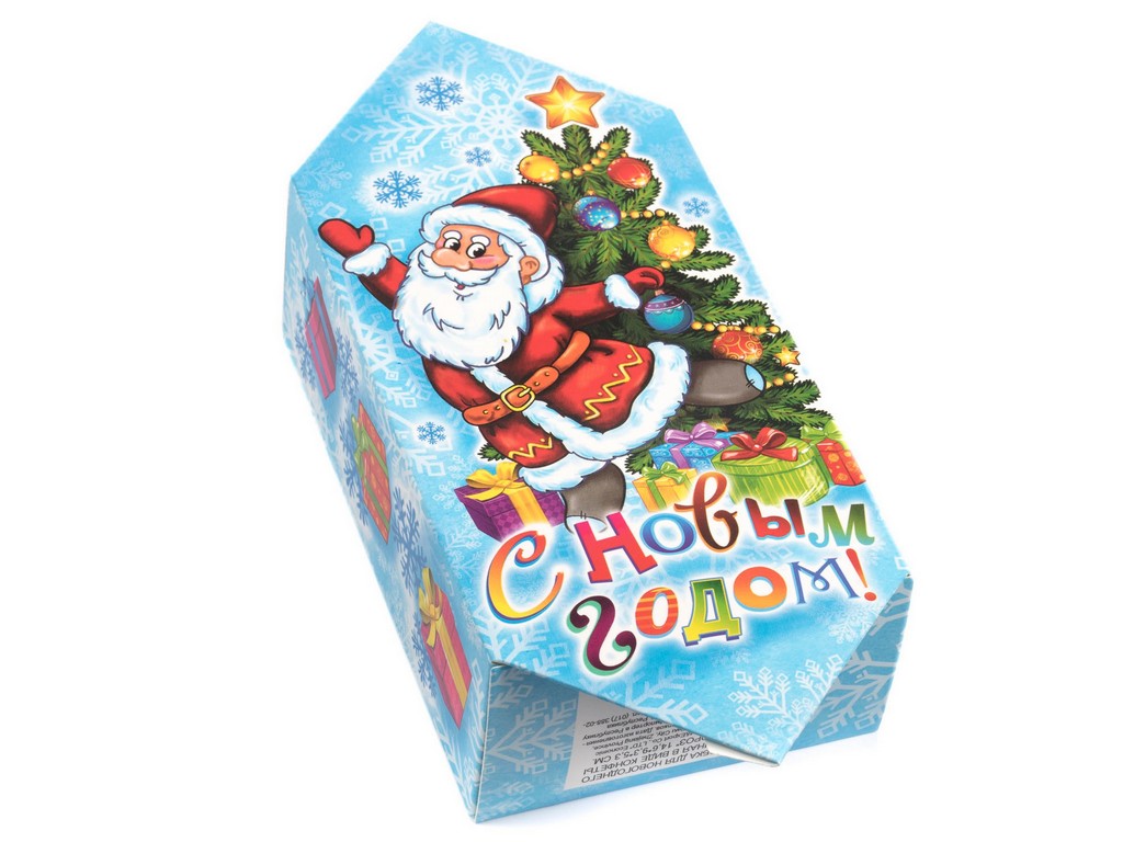 Коробка для новогоднего подарка картонная в виде конфеты 14,6*9,3*5,3 см (арт. 10919252, код 237555), Арт.99458