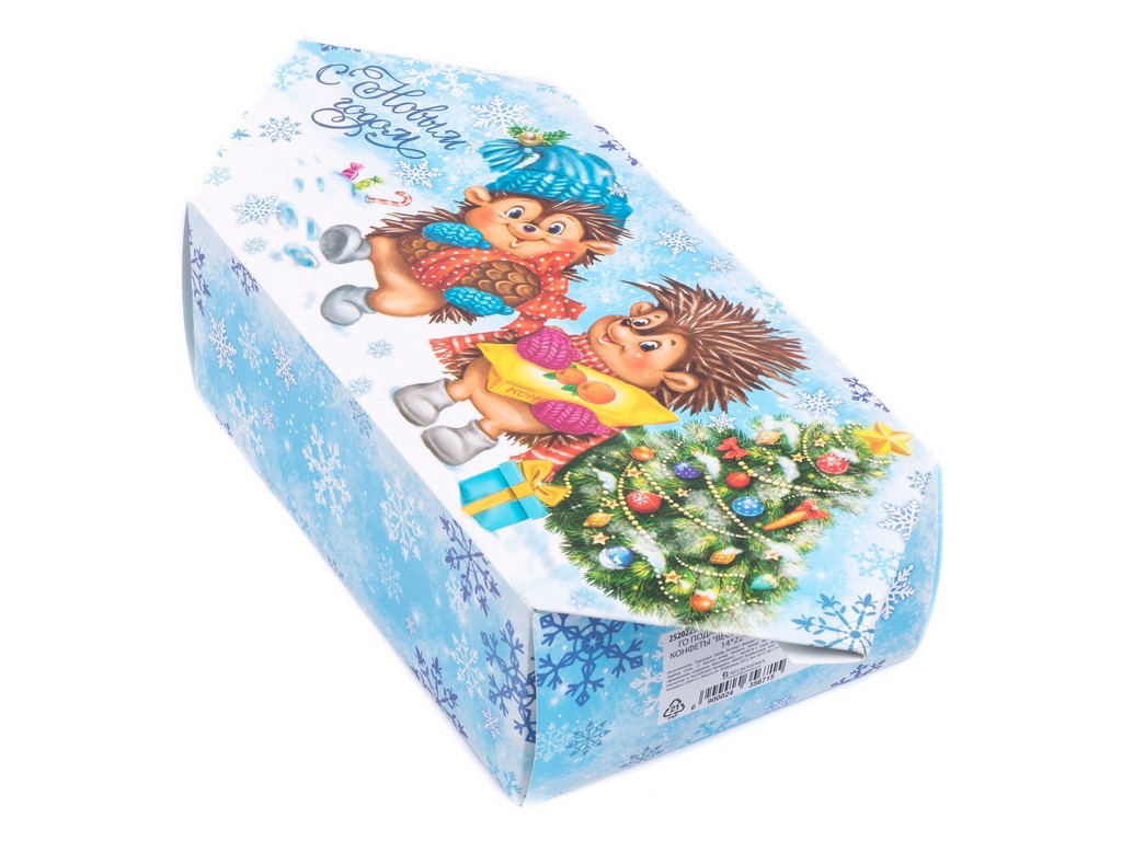Коробка для новогоднего подарка картонная в виде конфеты 14,6*9,3*5,3 см (арт. 25202283, код 237579), Арт.99469 - фото
