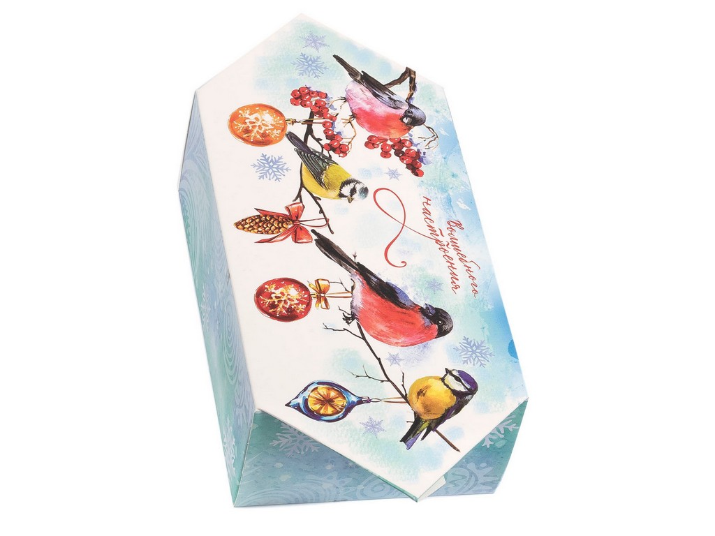 Коробка для новогоднего подарка картонная в виде конфеты 14,6*9,3*5,3 см (арт. 25202285, код 237548),  Арт.99470