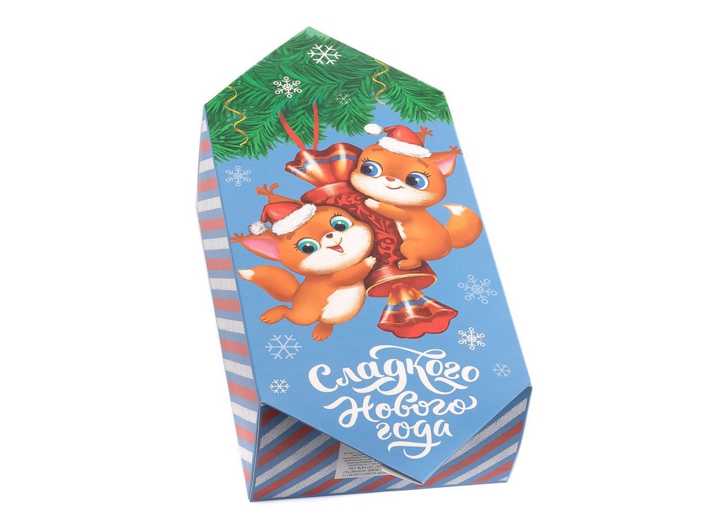 Коробка для новогоднего подарка картонная в виде конфеты 22*14*8 см (арт. 27294966, код 237531),  Арт.99496