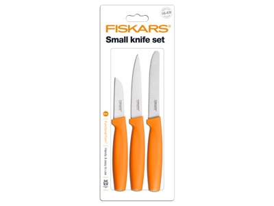 Набор ножей малых 3 шт. оранжевый Functional Form Fiskars (1014272) (FISKARS)