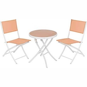 Набор мебели металлической 3 пр.: Стол 50*70 см, 2 стула 58*85 см  Арт. 69249 - фото