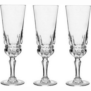 Набор бокалов для шампанского стеклянных IMPERATOR -  3 шт. 170 мл  Арт. 73762 - фото