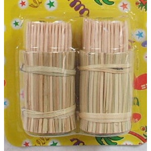 Набор зубочисток деревянных 150 шт. в плетеных Подставках 2 шт.  Арт. 36267 - фото