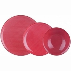 Набор тарелок стеклокерамических Luminarc ''Arty Red'' 18 пр.: 18 тарелок 16,5/20,5/26 см Арт. 74518