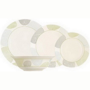 Набор посуды стеклокерамической Luminarc ''Variances'' 19 пр.: 18 тарелок 21/23/26 см, Салатник 27 см  Арт. 76377 - фото
