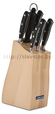 Набор кухонных ножей РИВЬЕРА/5шт с мусатом на подставке Арт. 234200