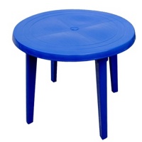 Стол пластиковый круглый d90, (тёмно-синий) Арт.20382 - фото