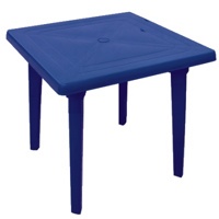 Стол пластиковый квадратный 80*80, (тёмно-синий) Арт.20341 - фото