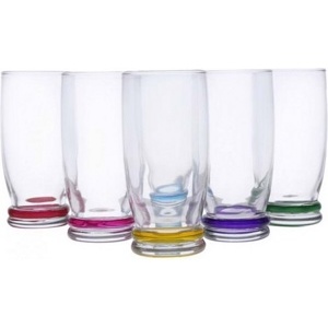 Набор стаканов стеклянных 6 шт. CORTINA RAINBOW - 330 мл Арт.76903 - фото