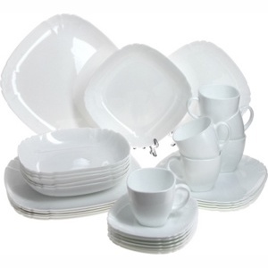 Набор посуды стеклокерамический Luminarc ''Lotusia'' 38 пр.: 18 тарелок 20/21/25 см, 7 салатников 12/25 см, 6 чашек с блюдцами 220 мл, блюдо 33 см  Арт.74562