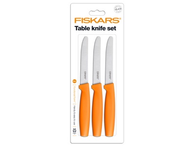 Набор ножей столовых 3 шт. оранжевый Functional Form Fiskars (1014278) (FISKARS)